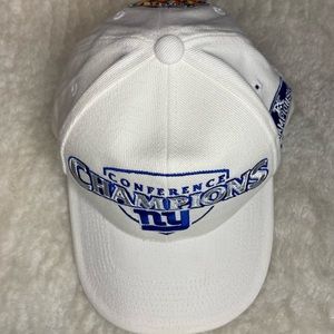 New York Giants XXXV Conference Champions Strap Back Cap Hat White